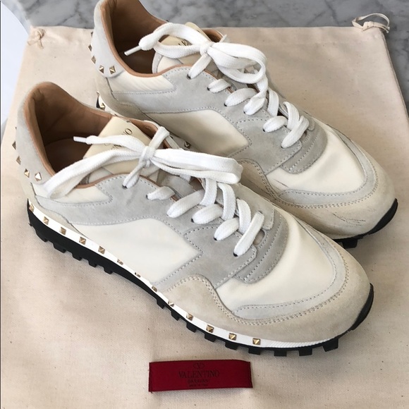 valentino rockstud white sneakers